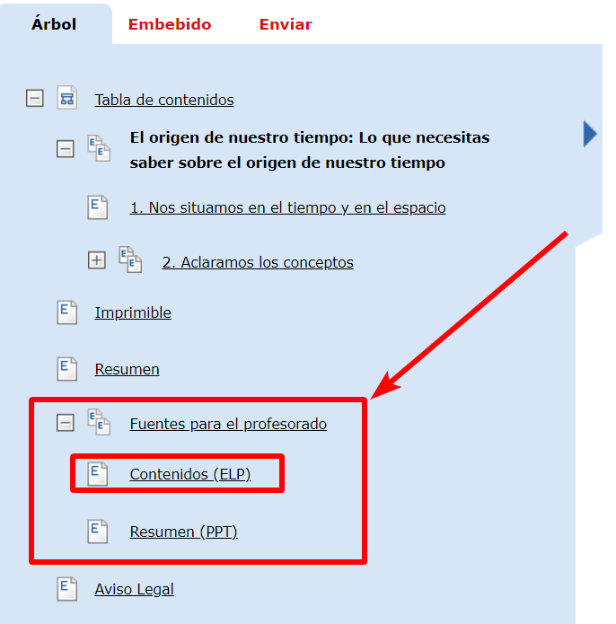 pulsar en fuentes para el profesorado