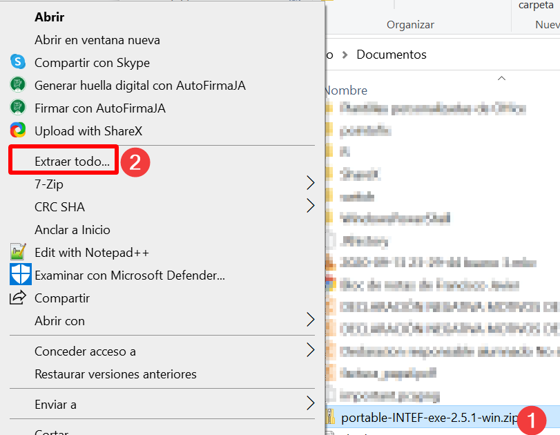 extraer todo el comprimido