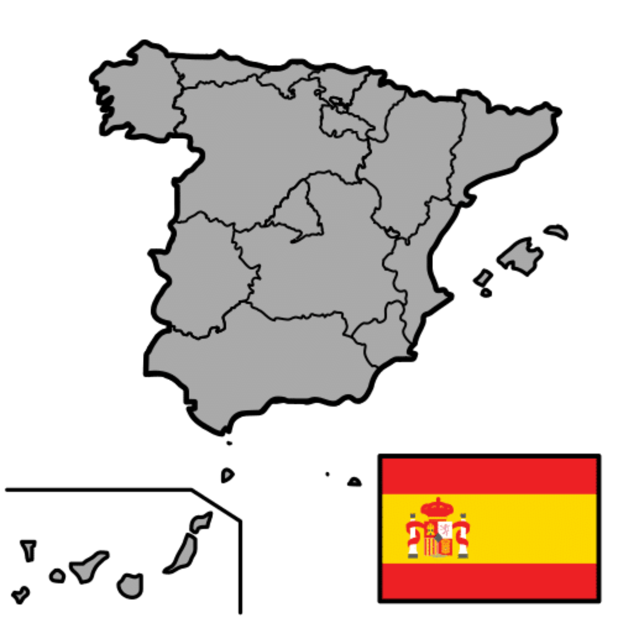 Imagen de España separada por comunidades autónomas